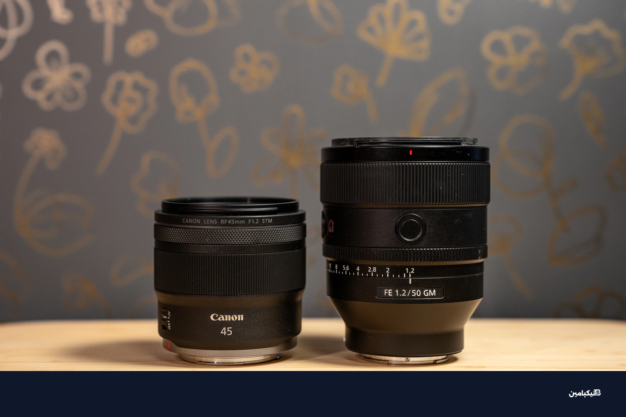 مقارنة حجم عدسة كانون الجديدة مع عدسة 50mm