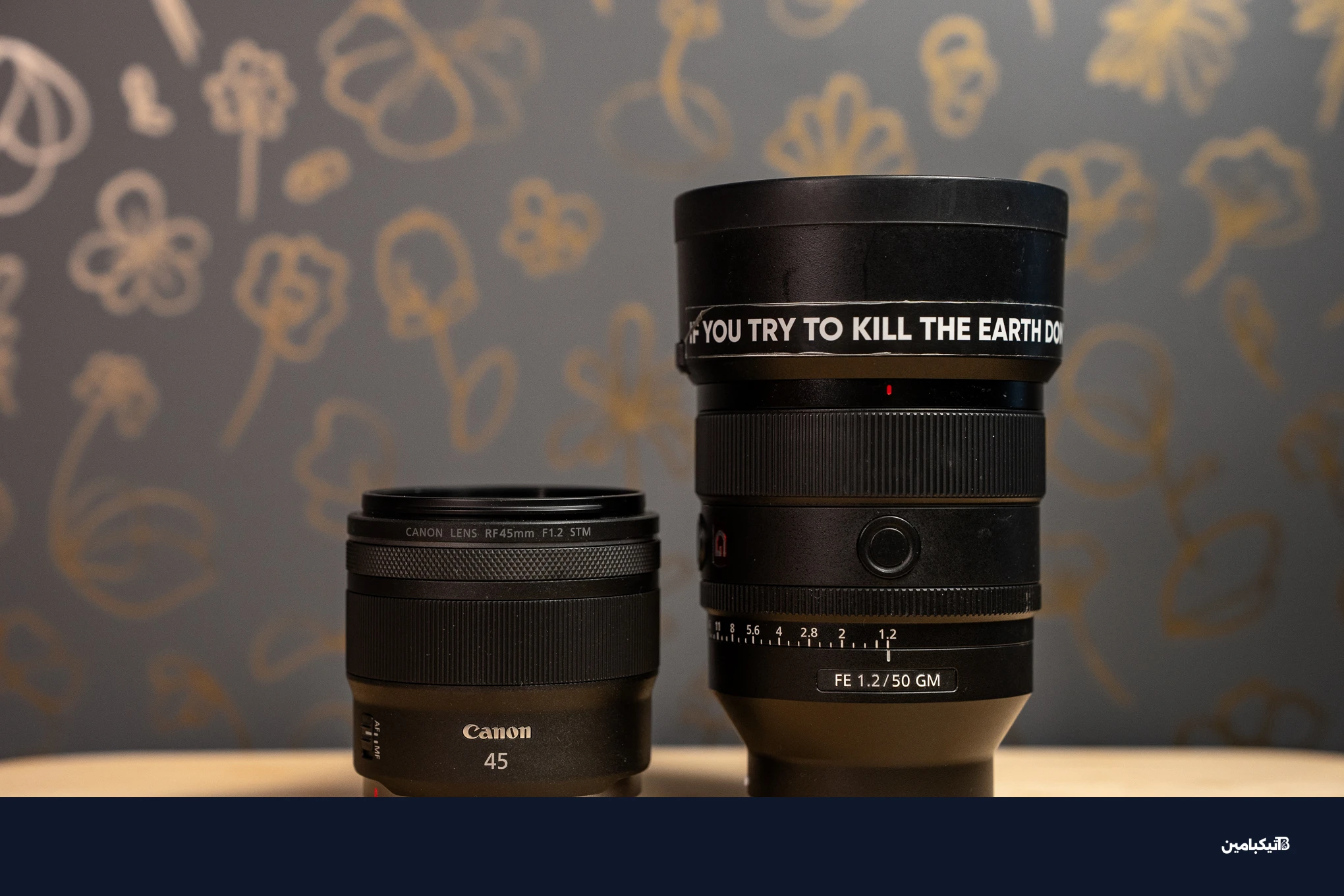 مقارنة الحجم مع كاميرا سوني وعدستها الكبيرة