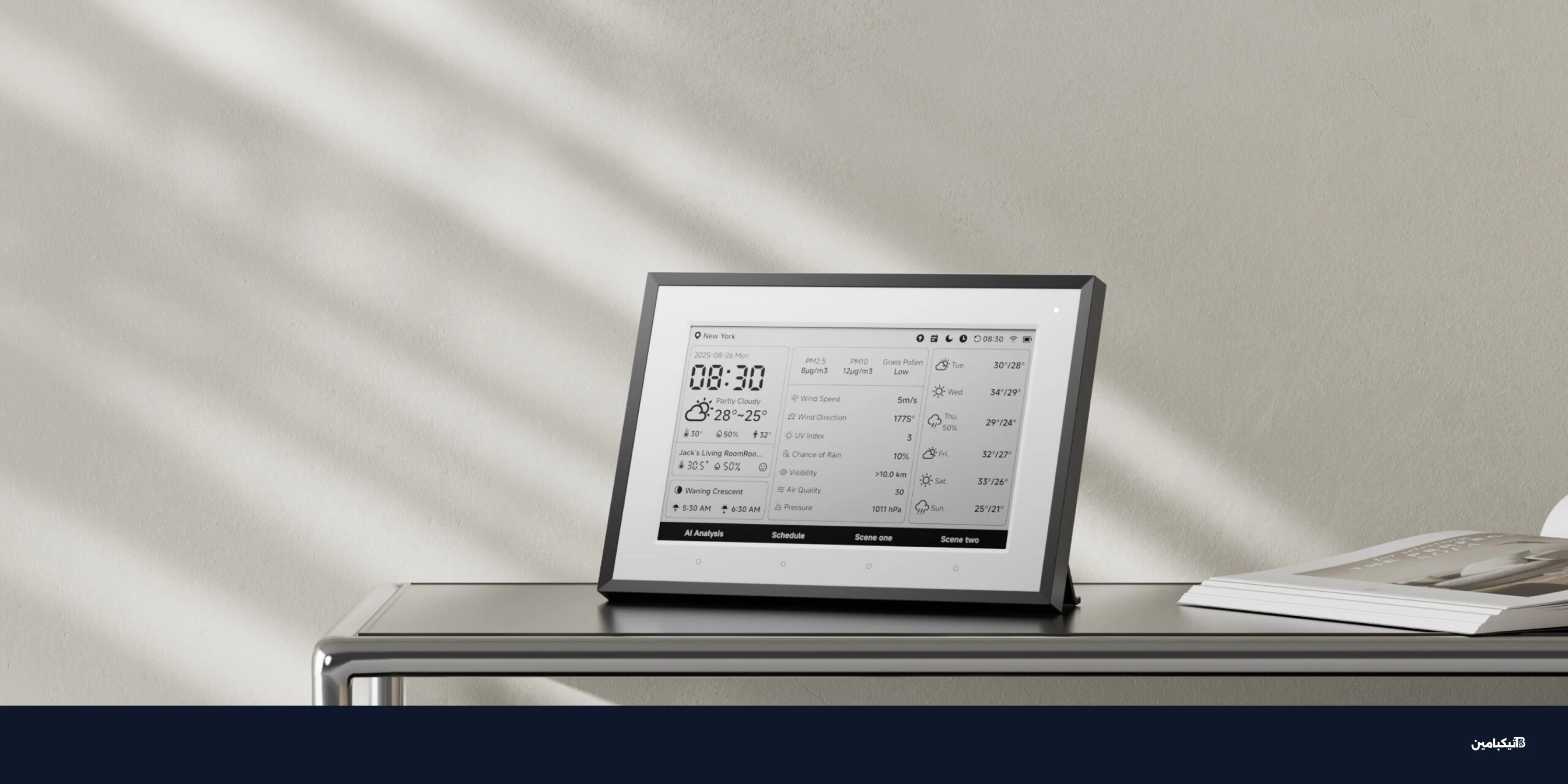 محطة الطقس الجديدة من سوتش بوت بشاشة حبر إلكتروني