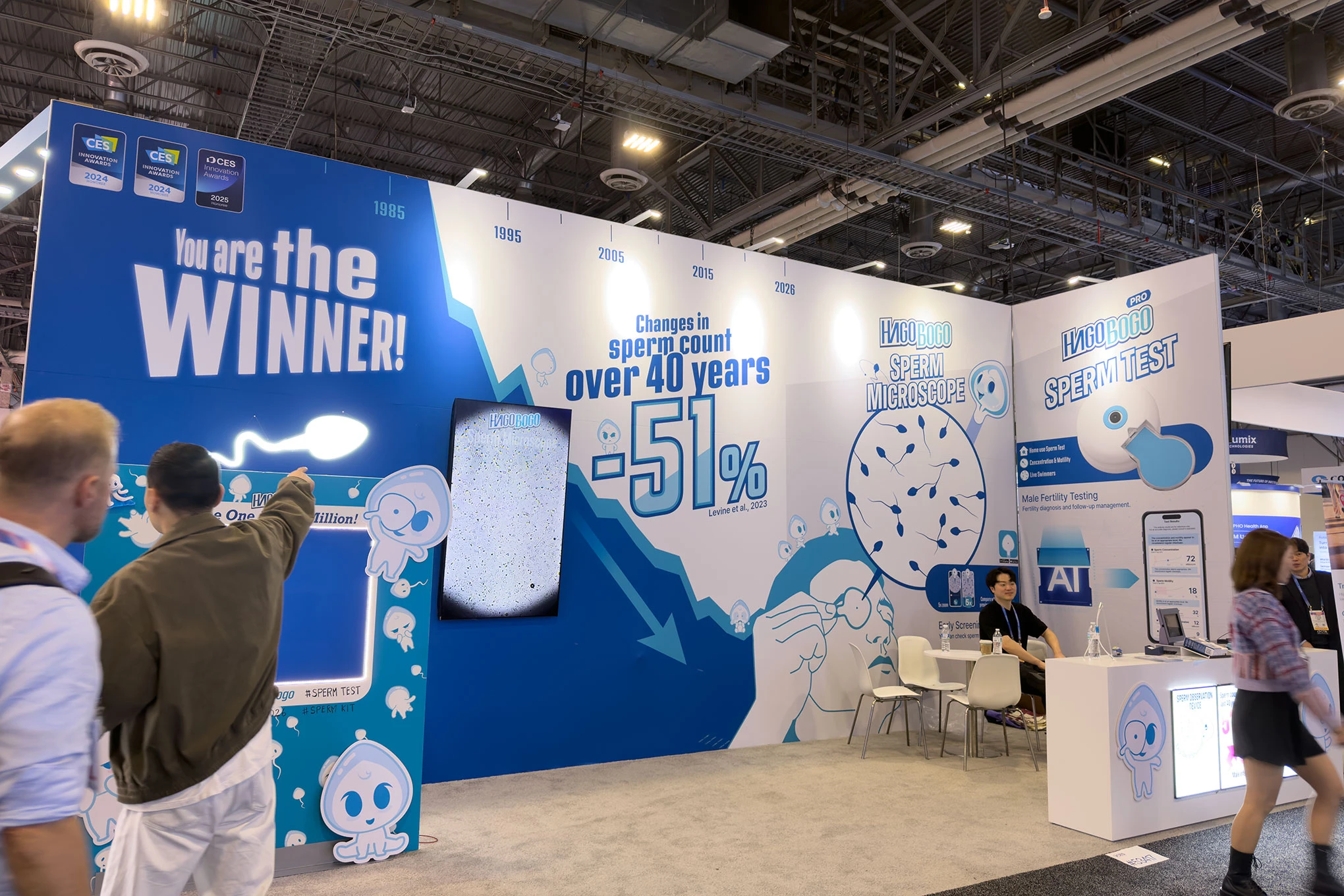 مجهر تحليل الحيوانات المنوية المعروض في CES 2026