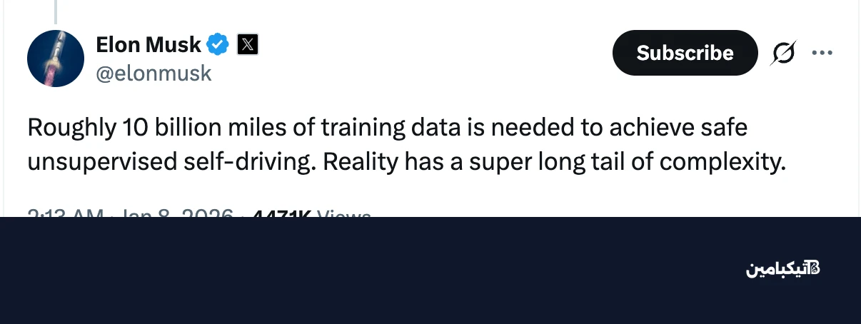 إحصائيات القيادة الذاتية من تسلا