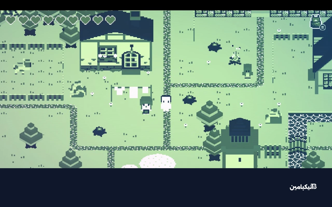 لقطة شاشة من لعبة Cassette Boy تظهر العالم المفتوح