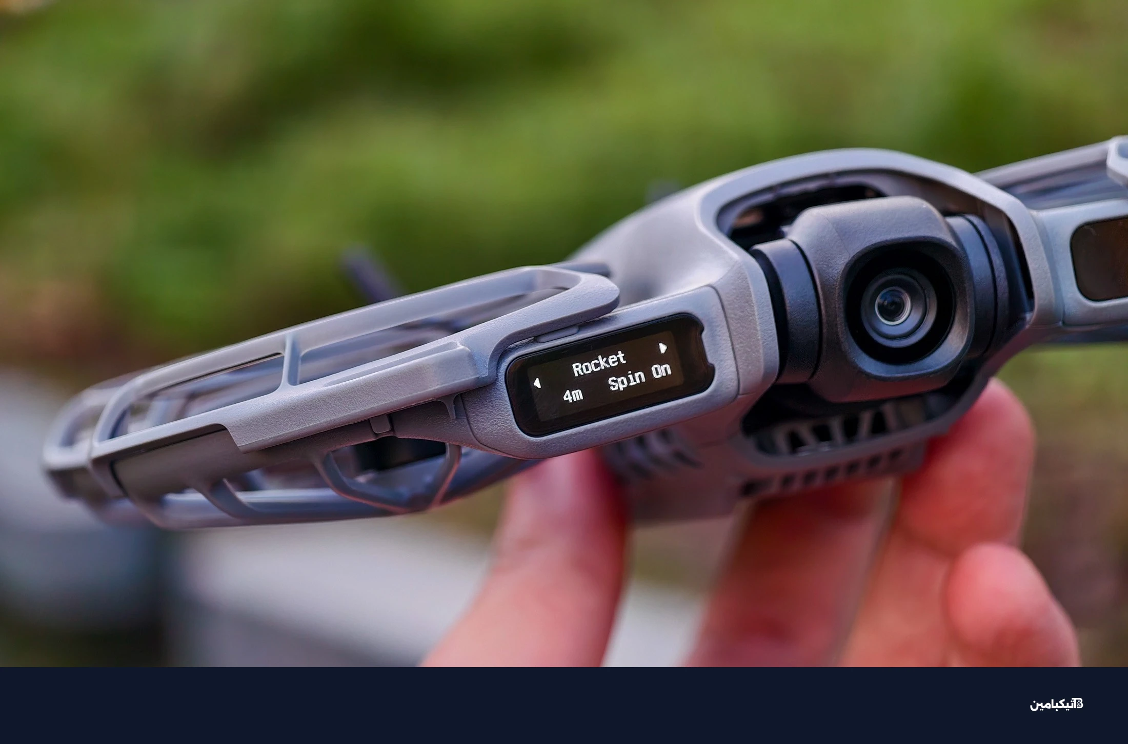 صورة مقربة لشاشة دي جي آي نيو 2 تعرض ضوابط وضع الصاروخ