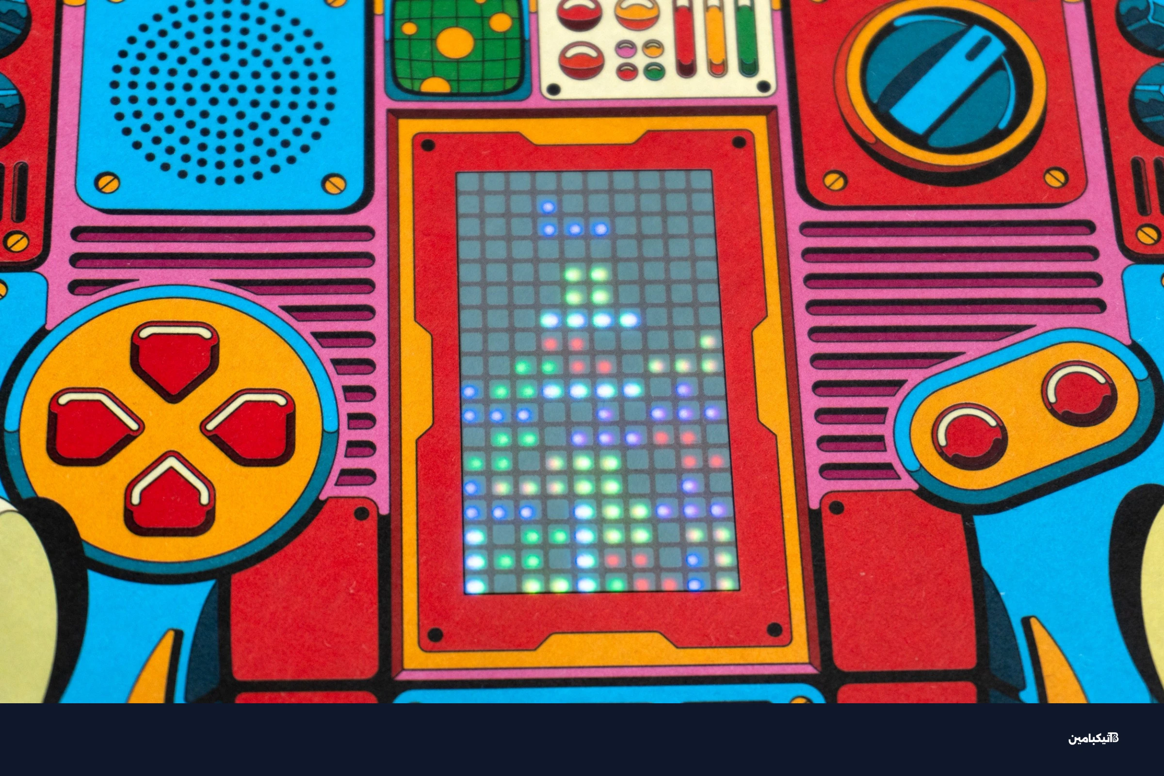 شاشة LED مصفوفة على مجلة ريد بول للألعاب