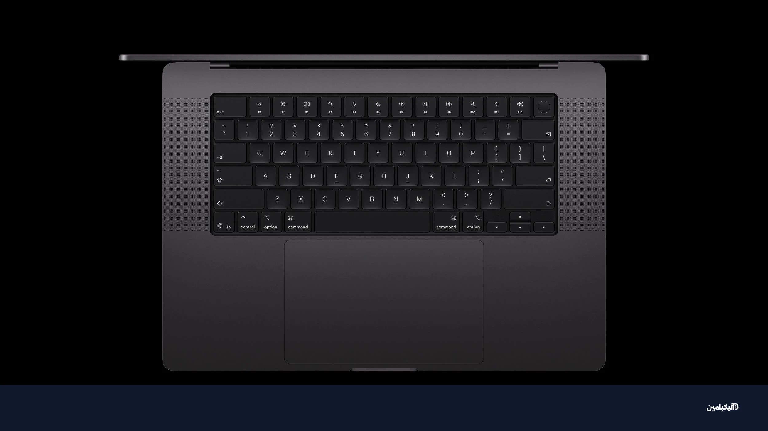 لوحة مفاتيح ماك بوك برو الجديدة باللون الأسود