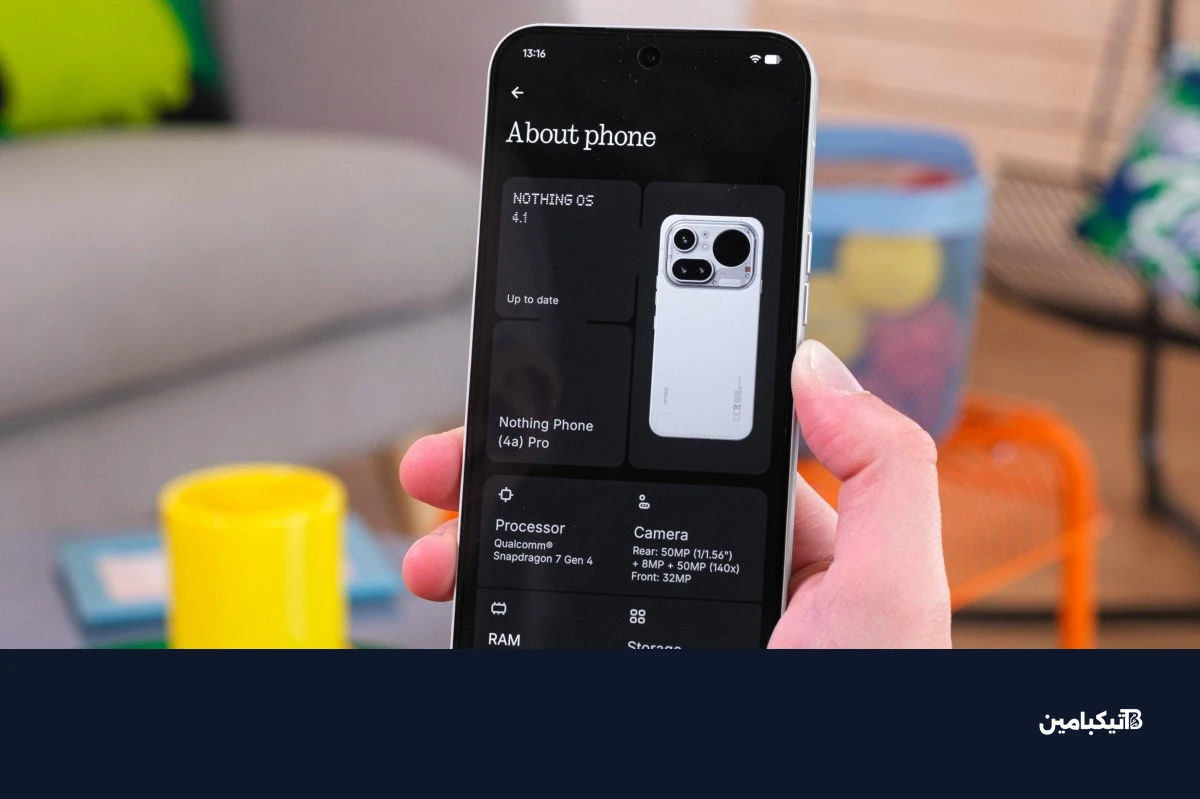 شاشة ناثينج فون 4a برو بحجم 6.83 بوصة ومعدل تحديث 144Hz