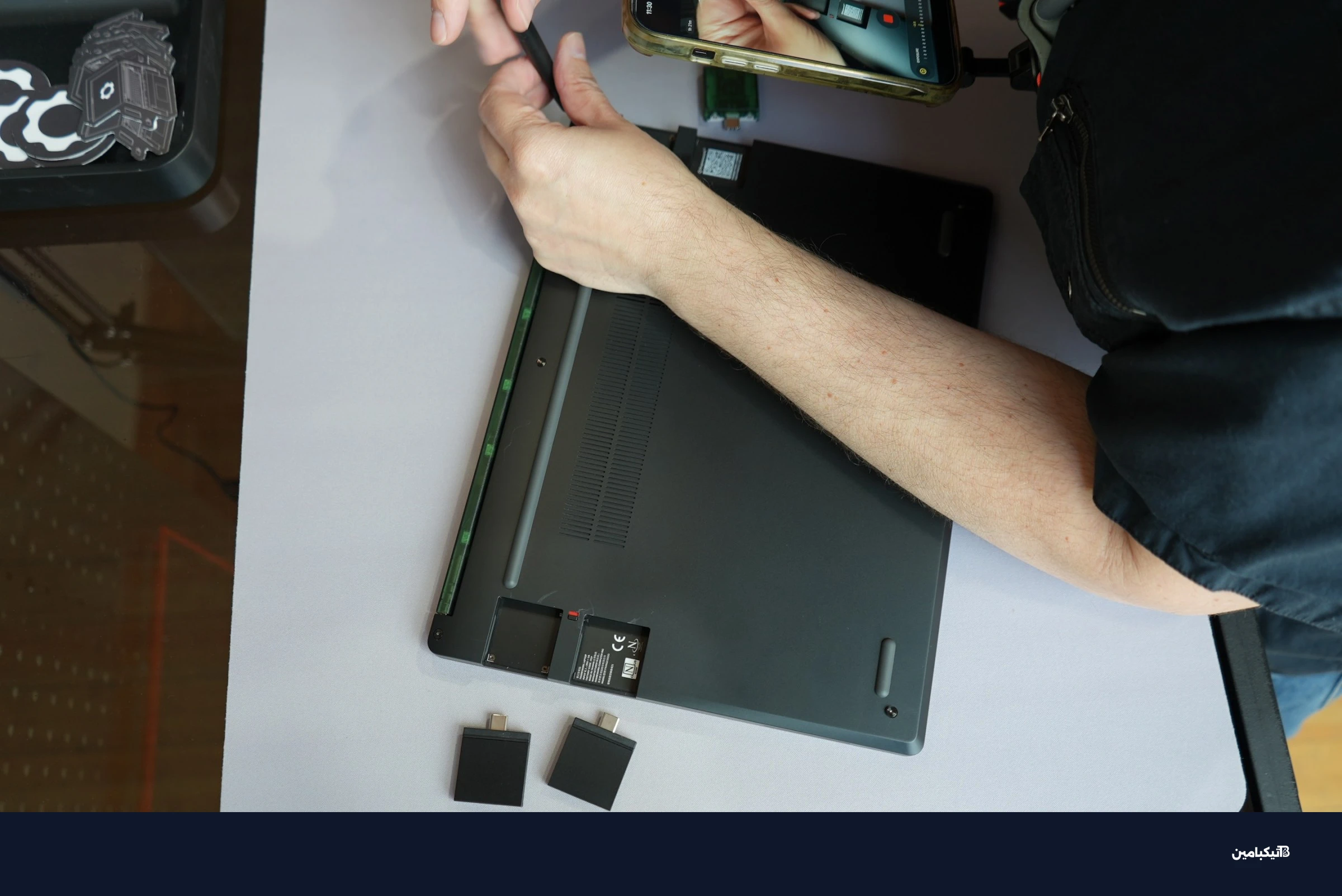 عملية فك لابتوب فريم وورك 13 برو