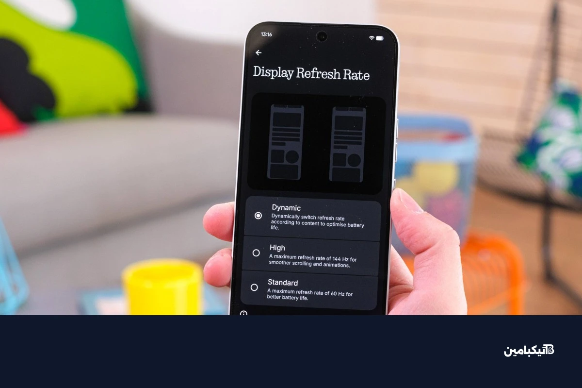 معدلات التحديث في شاشة ناثينج فون 4a برو