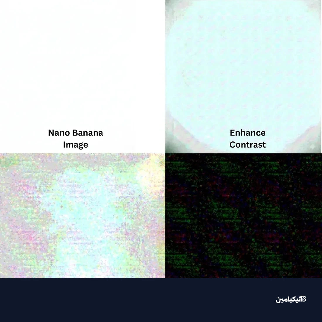 A visual comparison showing SynthID watermarks on high-contrast images.
