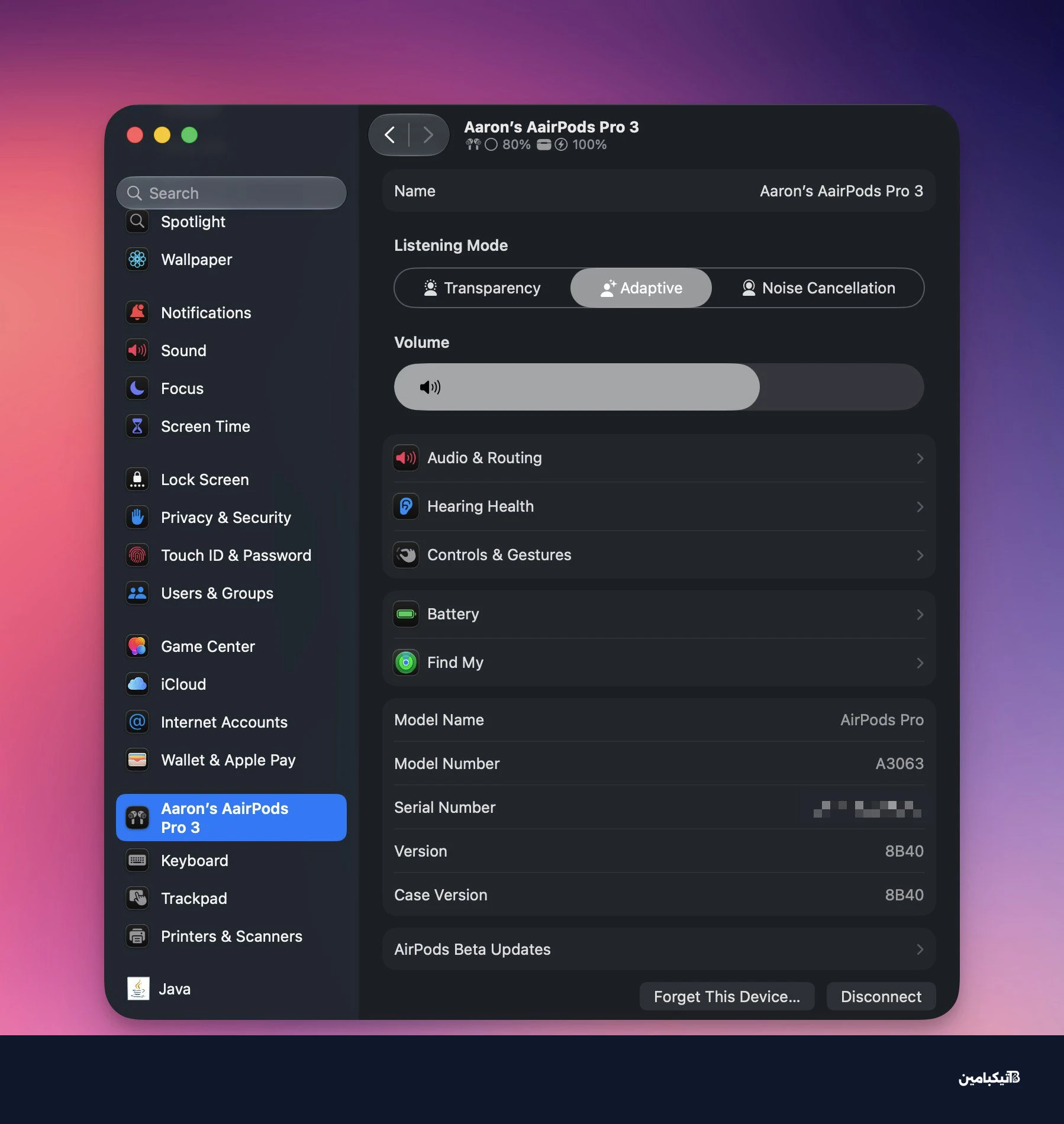 macos 27 airpods settings