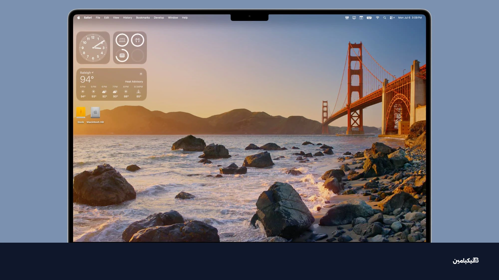 خلفيات macOS Golden Gate الجديدة على أجهزة ماك